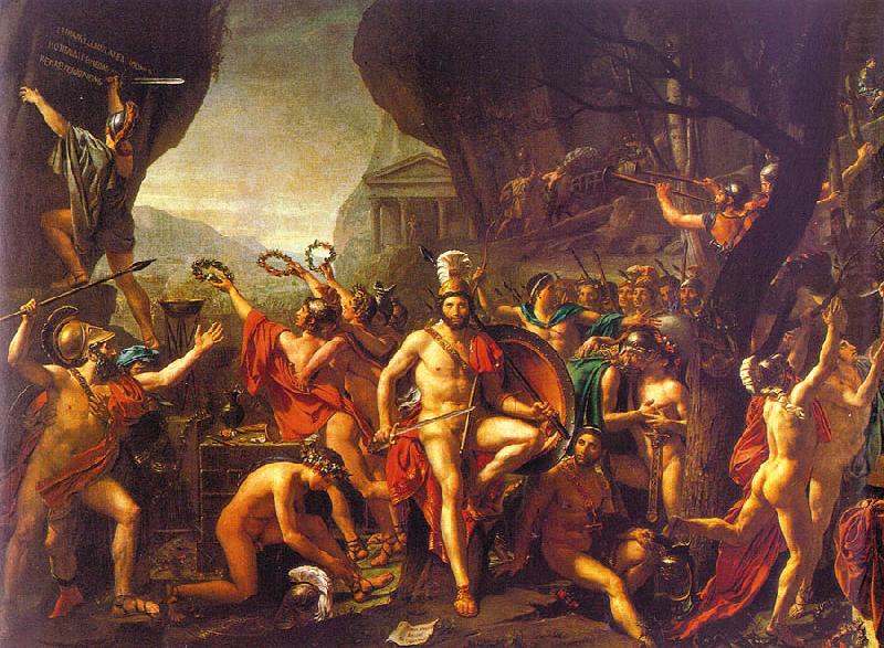 Leonidas at Thermopylae, Jacques-Louis  David